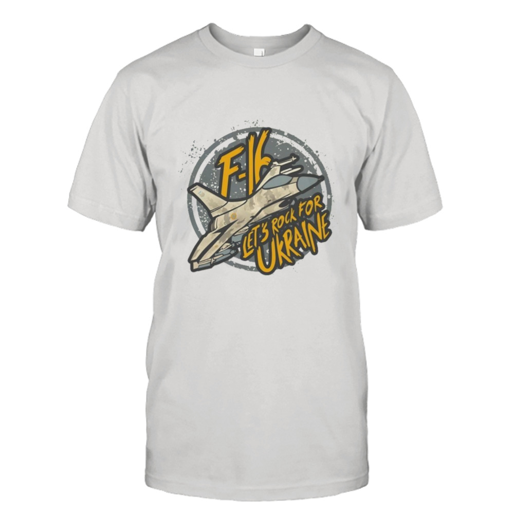 Paul Massaro Wearing F-16 Let’s Rock For Ukraine Shirt