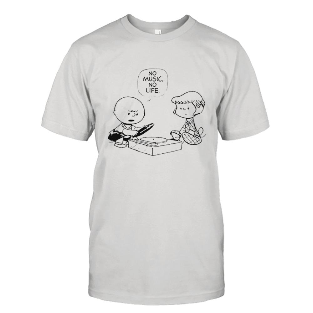 Peanuts no music no life shirt