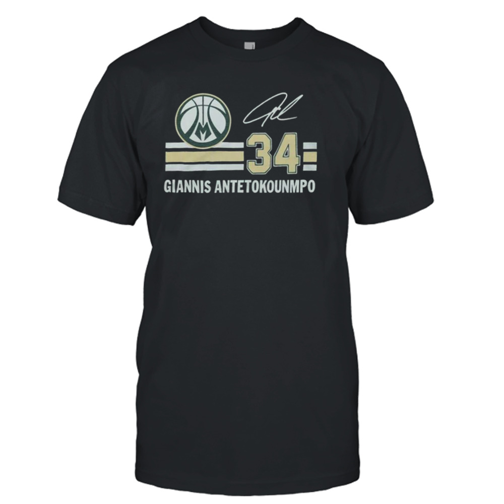 Bucks Giannis Antetokounmpo Signature Jersey Shirt