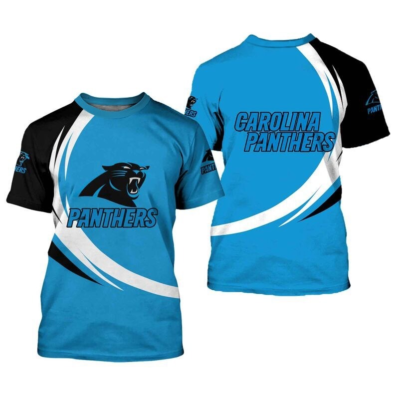 Carolina Panthers T-shirt curve Style gift for men
