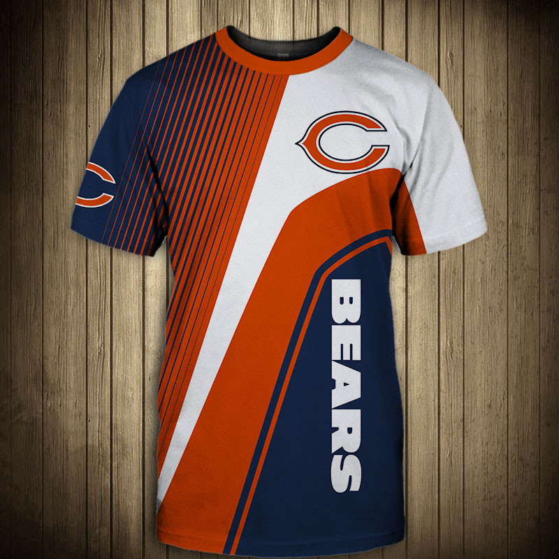 NFL Football Chicago Bears Men's T-shirt 3D Short Sleeve O Neck – 4 Fan Shop