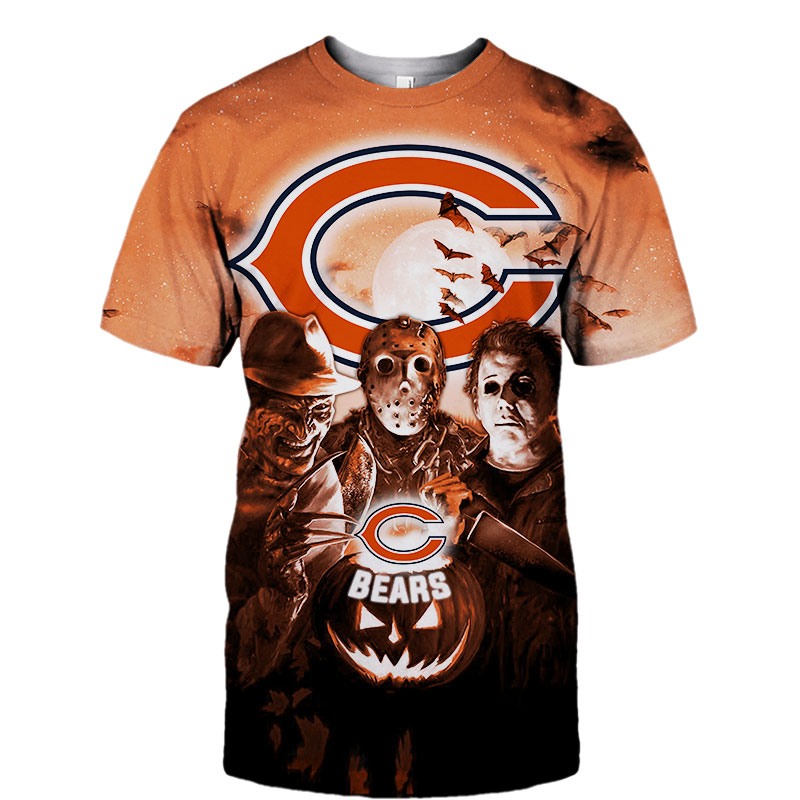 Chicago Bears T-shirt Halloween Horror Night gift for fan