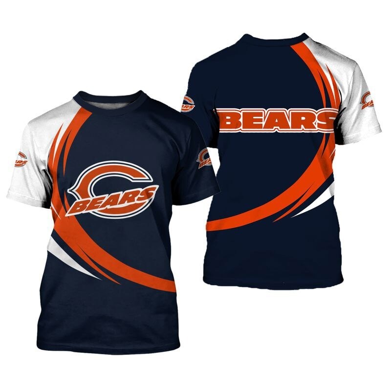 Chicago Bears T-shirt curve Style gift for men