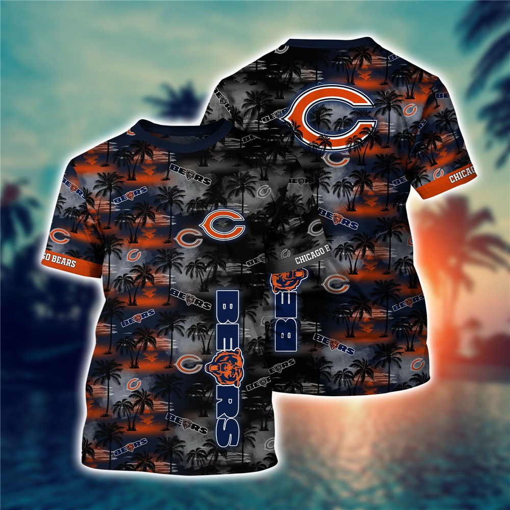 Chicago Bears T-shirt flower gift for summer 2022