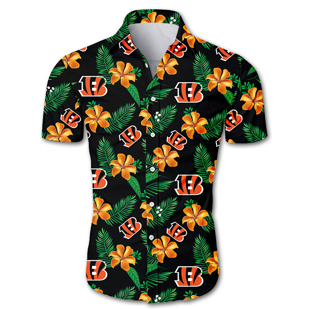 Cincinnati Bengals Hawaiian Shirt Tropical Flower summer 2020