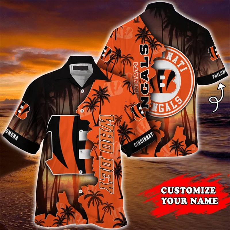 Cincinnati Bengals Hawaiian Shirt tropical island personalized