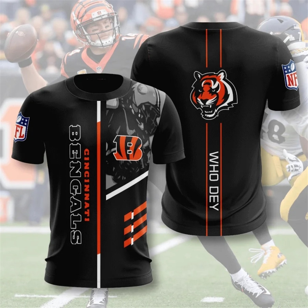 Cincinnati Bengals T-shirt 3D Performance Short Sleeve