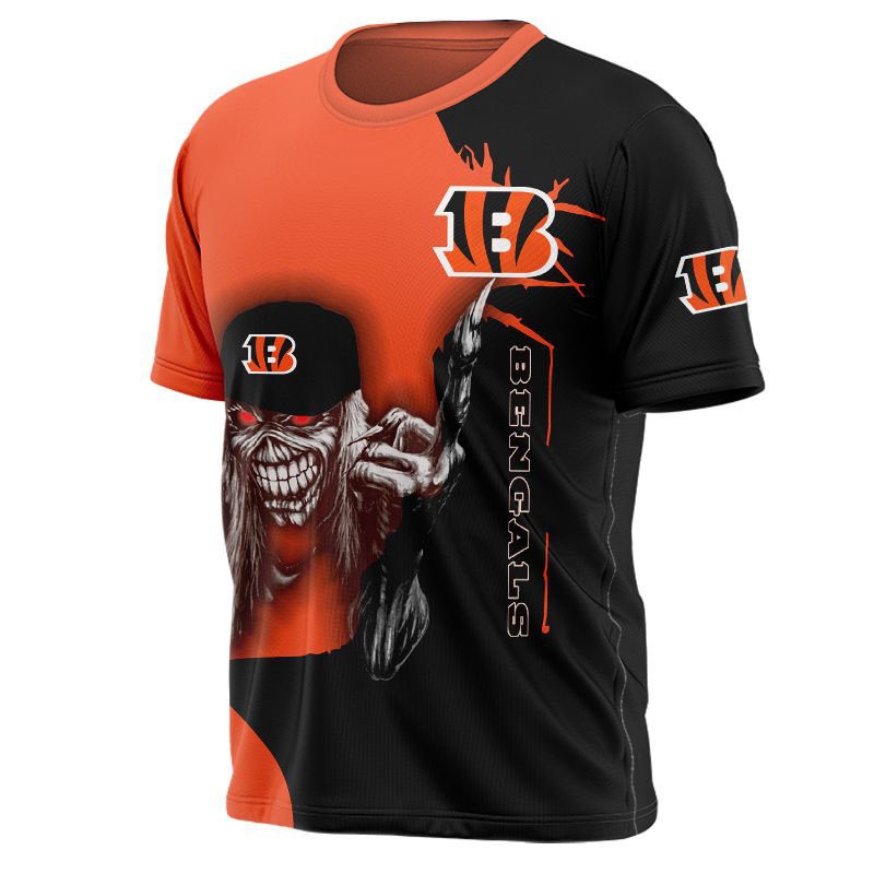 Cincinnati Bengals T-shirt Iron Maiden gift for Halloween