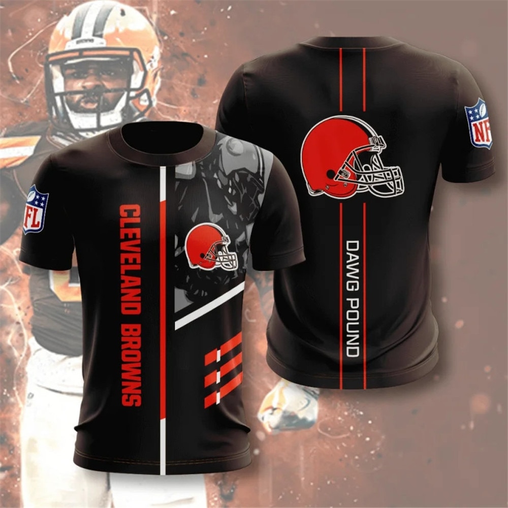 Cleveland Browns T-shirt 3D Performance Short Sleeve