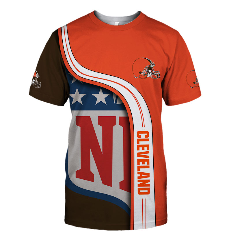 Cleveland Browns T-shirt 3D summer 2020 Short Sleeve gift for fan