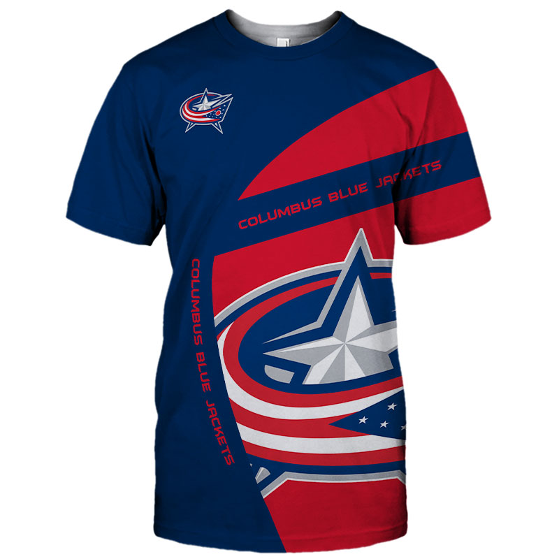 Columbus Blue Jackets T-shirt 3D cute short Sleeve gift for fans