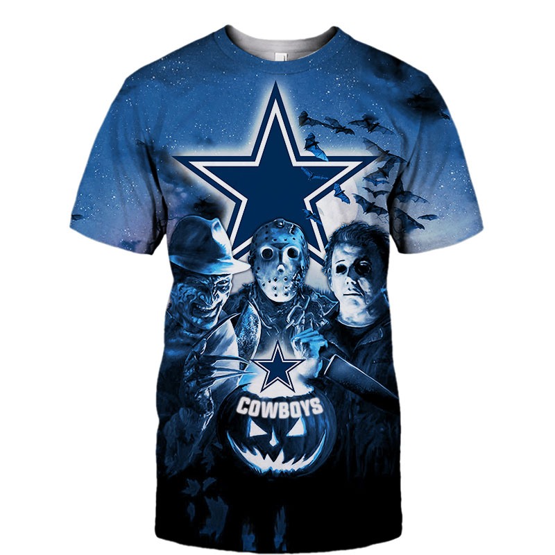 Dallas Cowboys T-shirt Halloween Horror Night gift for fan