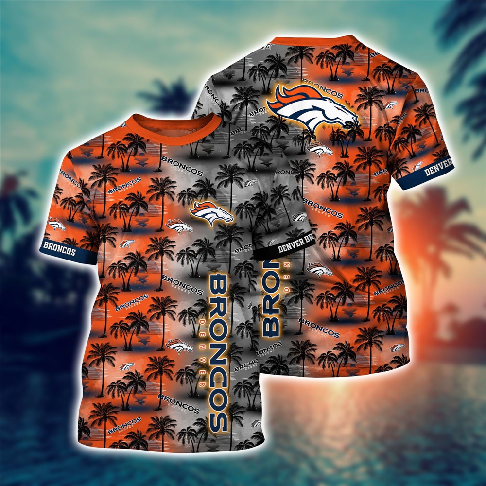 Denver Broncos T-shirts flower gift for summer 2022