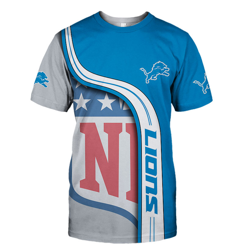 Detroit Lions T-shirt 3D summer 2020 Short Sleeve gift for fan