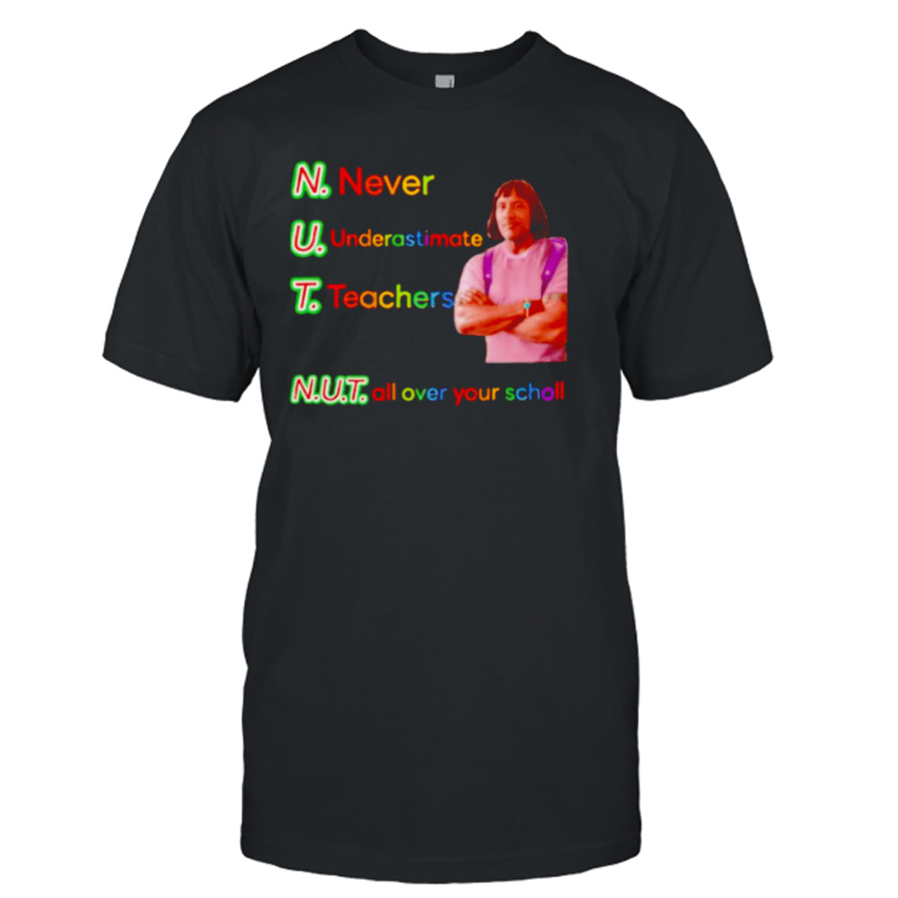 Dwayne Johnson never underestimate teachers shirt