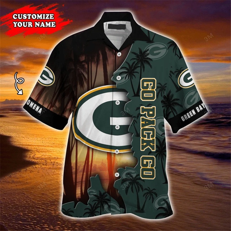 Green Bay Packers Hawaiian Shirt tropical island personalized -Jack sport  shop