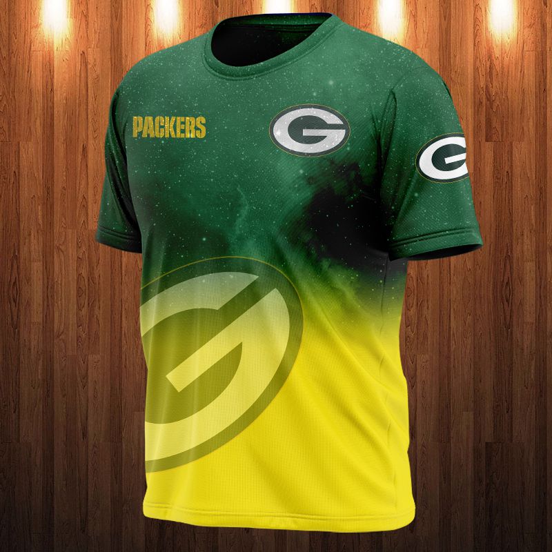 Green Bay Packers T-shirt 3D Galaxy graphic gift for fan