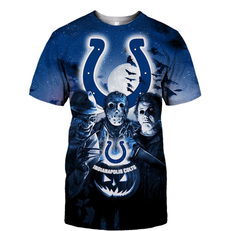 Indianapolis Colts T-shirt Halloween Horror Night gift for fan