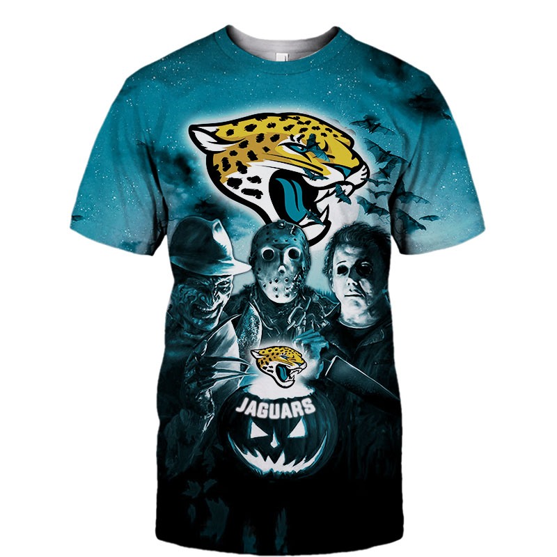 Jacksonville Jaguars T-shirt Halloween Horror Night gift for fan