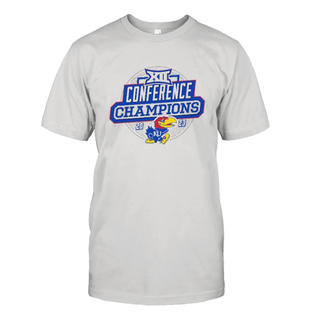 Kansas Jayhawks White 2023 Big 12 Champions Titles shirt