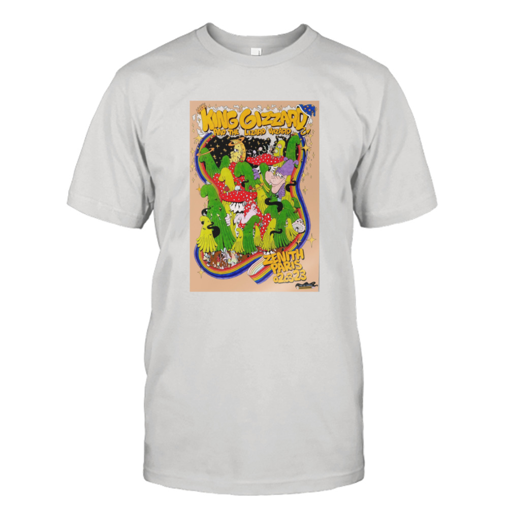 King Gizzard And The Lizard Wizard March 2nd 2023 Zenith Paris Poster shirt