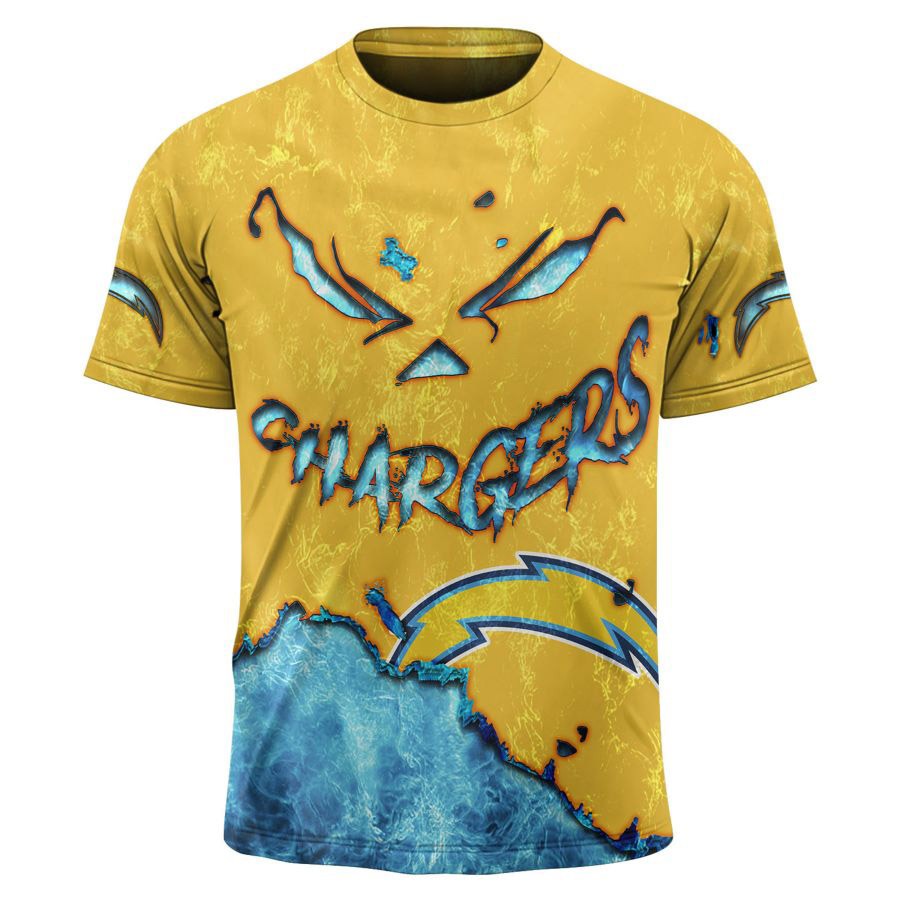 Los Angeles Chargers T-shirt 3D devil eyes gift for fans