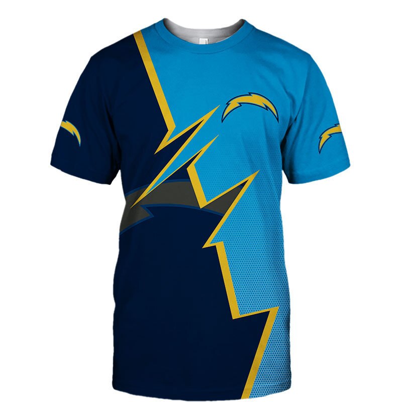 Los Angeles Chargers T-shirt Zigzag graphic Summer gift for fans