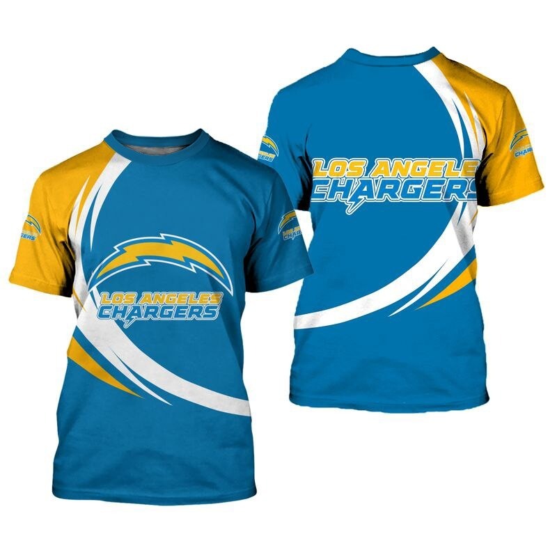 Los Angeles Chargers T-shirt curve Style gift for men