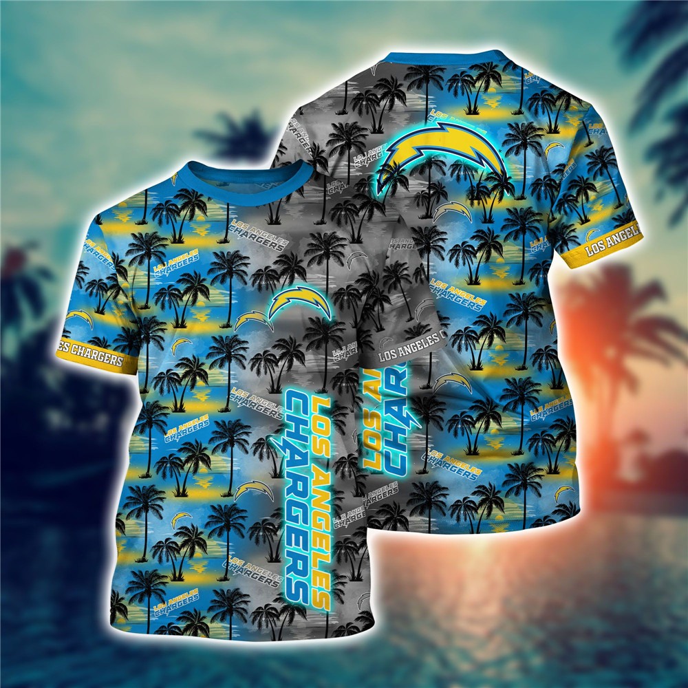 Los Angeles Chargers T-shirt flower gift for summer 2022