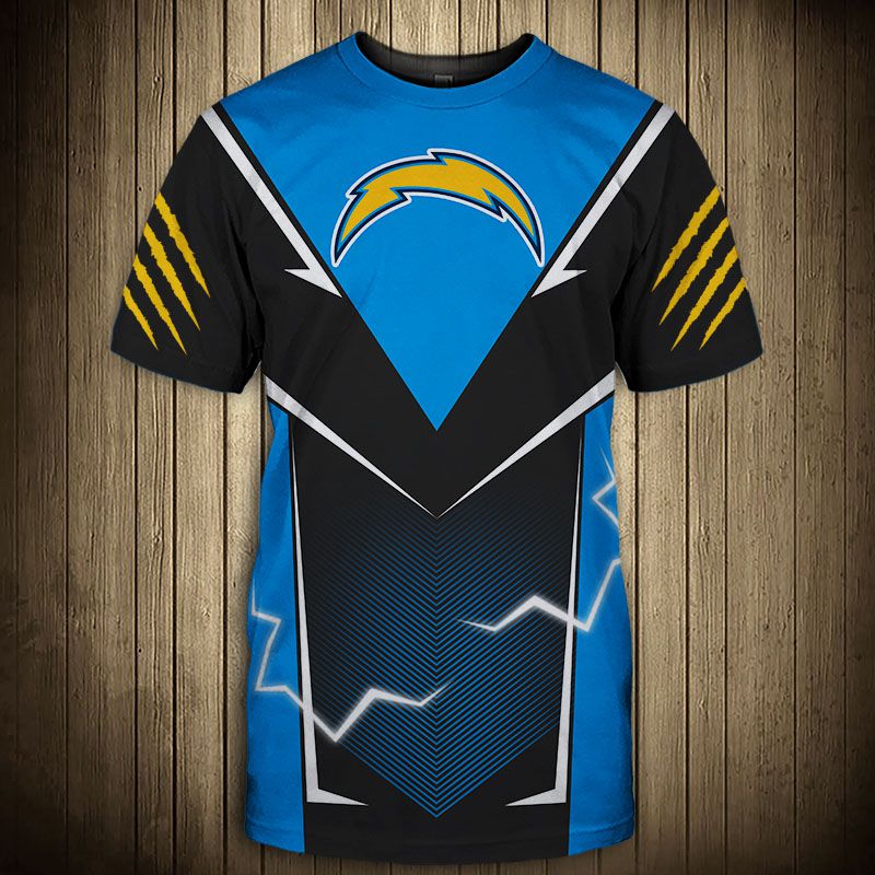 Los Angeles Chargers T-shirts lightning graphic gift for men