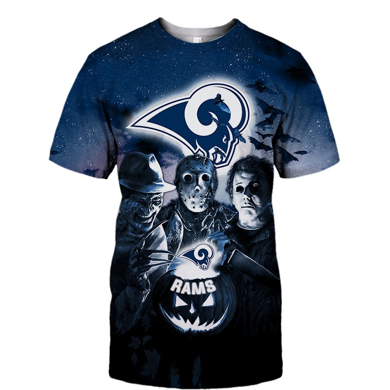 Los Angeles Rams T-shirt Halloween Horror Night gift for fan