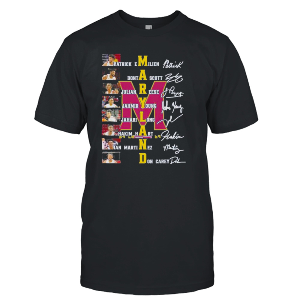 Maryland men’s basketball roster 2023 signatures shirt
