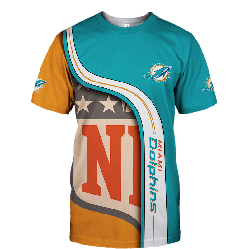 Miami Dolphins T-shirt 3D summer 2020 Short Sleeve gift for fan