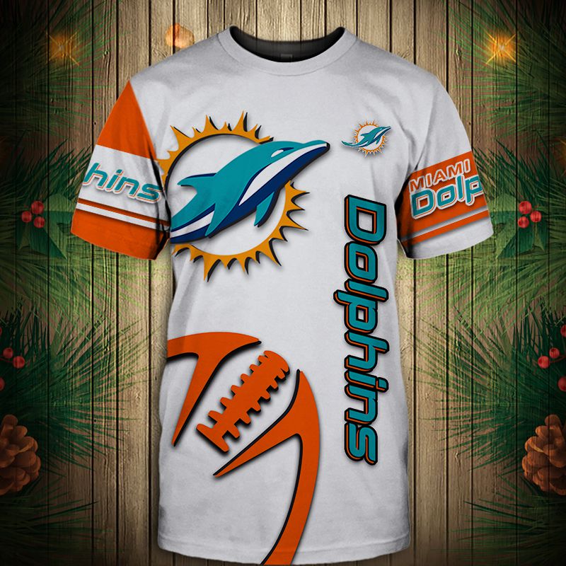 Miami Dolphins T-shirt Graphic balls gift for fans