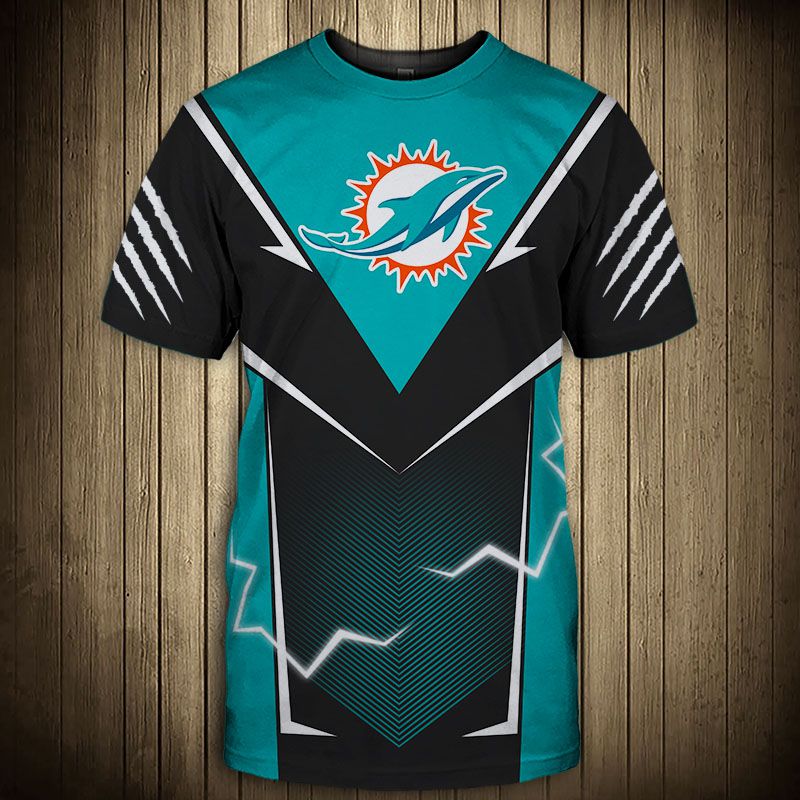 Miami Dolphins T-shirts lightning graphic gift for men