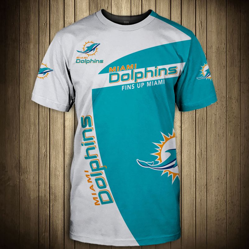 Miami Dolphins shirt 3D “Fins up Miami” Short Sleeve