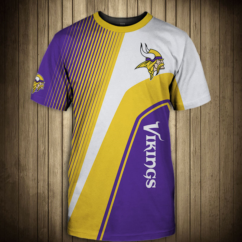 Minnesota Vikings T-shirt 3D Short Sleeve O Neck gift for fan NFL