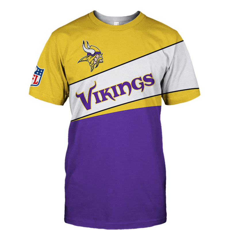 Minnesota Vikings T-shirt 3D new style Short Sleeve gift for fan