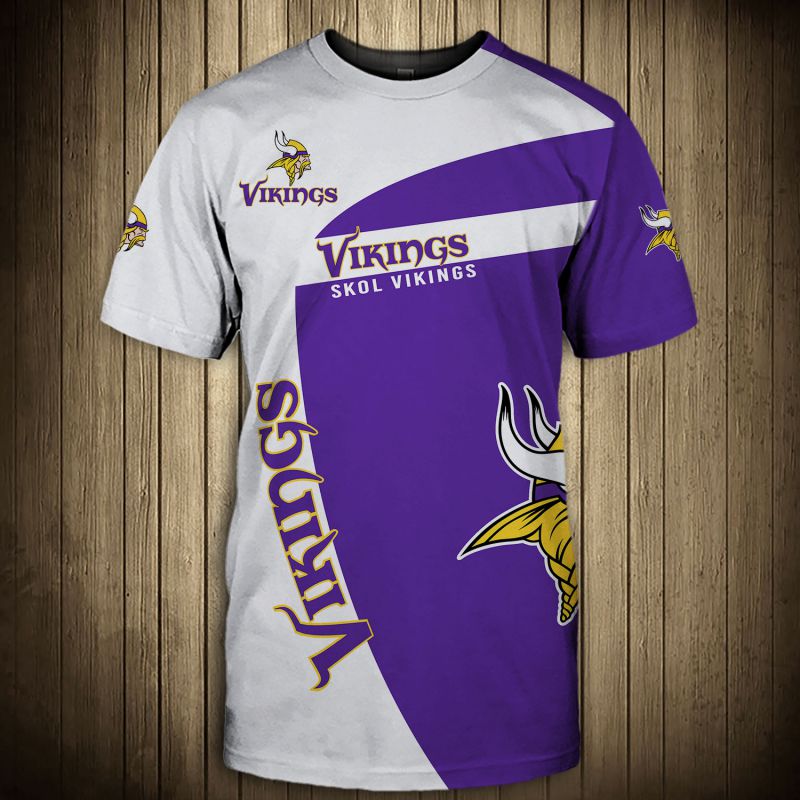 Minnesota Vikings shirt 3D “Skol Vikings” Short Sleeve