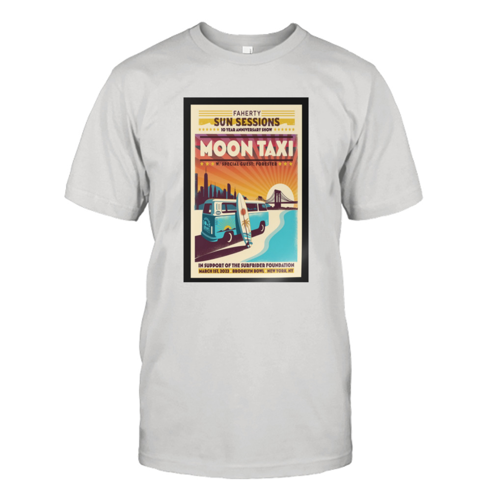 Moon Taxi New York March 1st 2023 Brooklyn Bowl NY Poster shirt