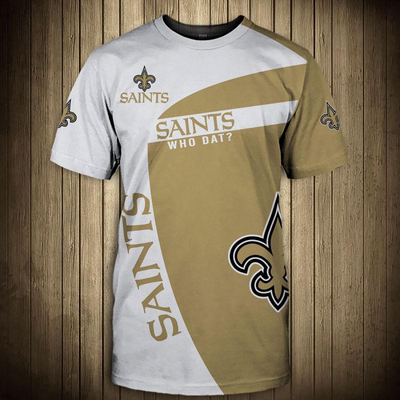 New Orleans Saints T-shirt 3D stains Who dat Short Sleeve