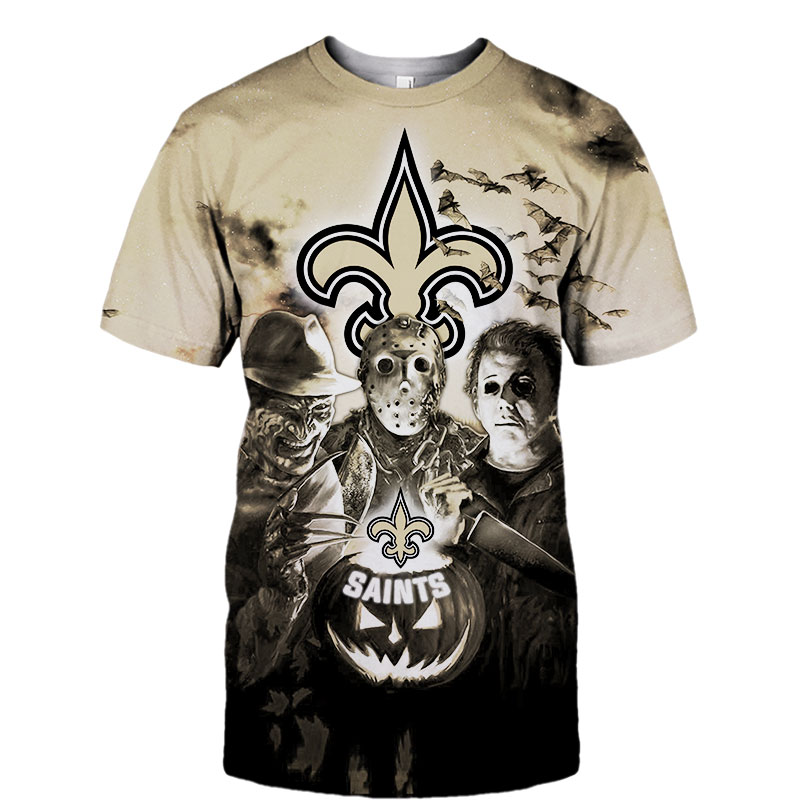 New Orleans Saints T-shirt Halloween Horror Night gift for fan