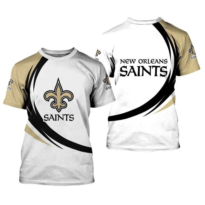 New Orleans Saints T-shirt curve Style gift for men