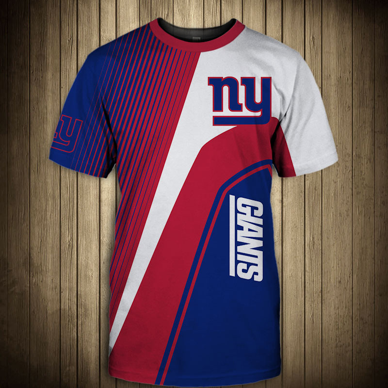New York Giants T-shirt 3D Short Sleeve O Neck gift for fan NFL