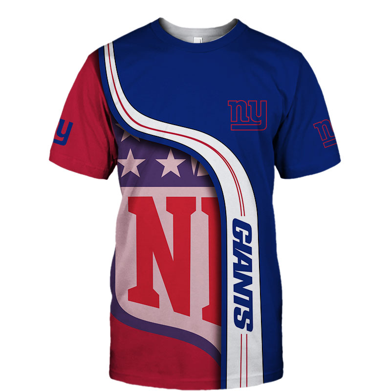 New York Giants T-shirt 3D summer 2020 Short Sleeve gift for fan