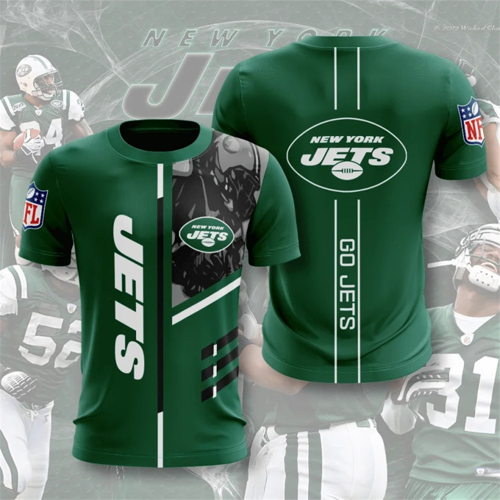 New York Jets T-shirt 3D Performance Short Sleeve