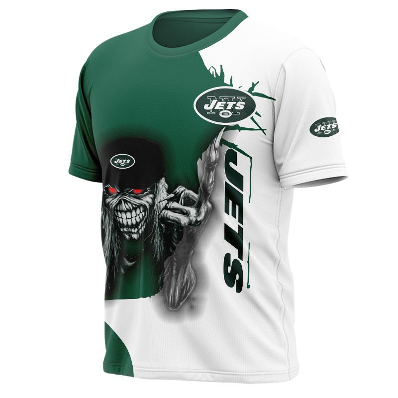 New York Jets T-shirt Iron Maiden gift for Halloween