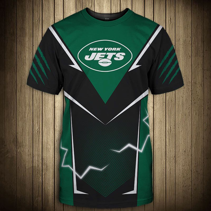 New York Jets T-shirts lightning graphic gift for men