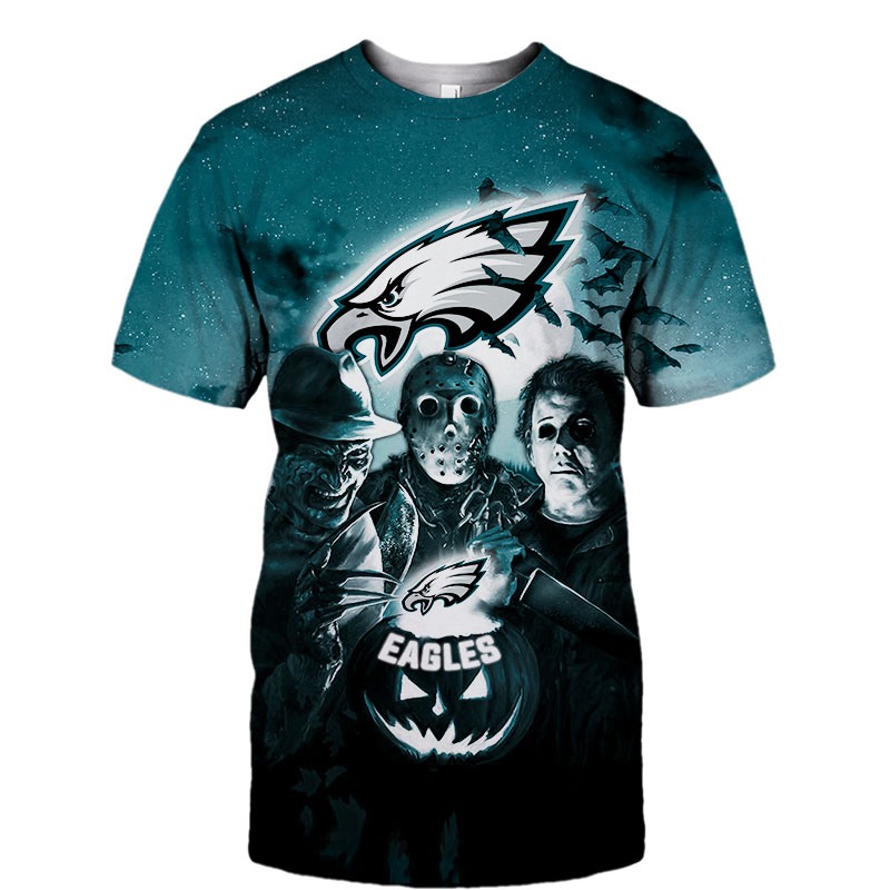 Philadelphia Eagles T-shirt Halloween Horror Night gift for fan