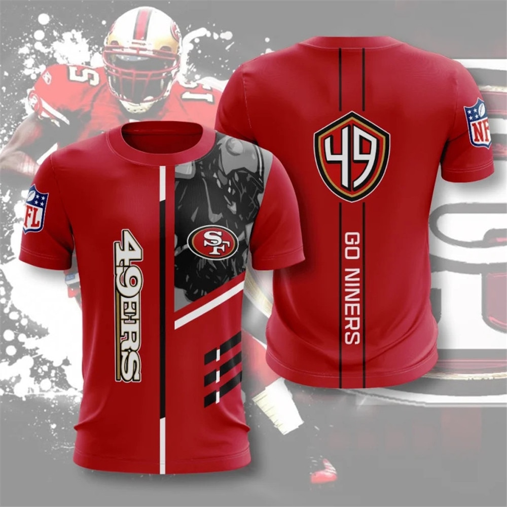 San Francisco 49ers T-shirt 3D Performance Short Sleeve